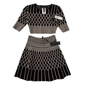 BCBGMaxAzria Two Piece Skirt Sweater Set